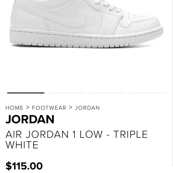 Air Jordan 1 Low Triple White 10 - Picture 7 of 7